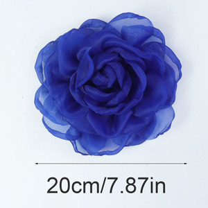 Broche de Organza Rosa com Dois Botões de Flor, 20cm, de Alta Qualidade, Super Grande, Útil, Feito à Mão, Acessório de Vestuário DIY, Mais Vendido - Product Image 5