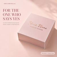 Caja de Regalo Rígida Personalizada OEM ODM con Estampado en Dorado Rosa, Acabado Mate Suave al Tacto, Caja para Propuesta de Dama de Honor, Venta al Por Mayor de Fábrica con Certificación ISO 9001