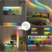 Conectores en Forma de L/de Esquina de 10 mm y 12 mm, Conexión de Extensión de Terminal sin Soldadura para Tiras de Luces LED COB RGB Inteligentes de 3 Pines