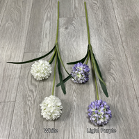 Fleur artificielle HGA, mélange de fleurs violet clair, branche en soie à 2 têtes, 88 cm, style nordique, réaliste, faite à la main, pour la décoration de la maison
