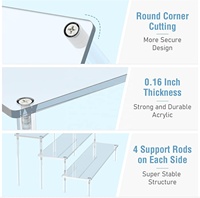 Présentoir à 4 niveaux durable et transparent pour le rangement et la décoration des aliments dans le salon