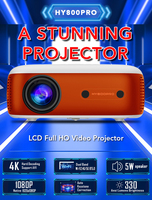 Mini projecteur epro Factory HY800Pro, projecteur vidéo numérique 1080P avec double Wifi, lecteur multimédia home cinéma, prix réduit