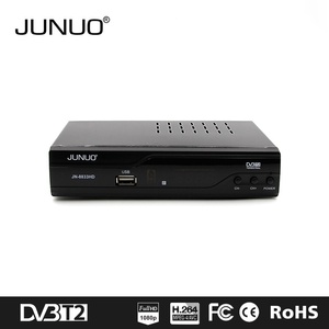 Junuo 2017 buena calidad H.264/H 265 HD fuerte decodificador de TV set top box DVB T2 checa - Product Image 2