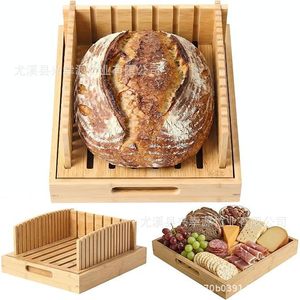 เครื่องตัดขนมปังไม้ไผ่ 32x28.5x4 ซม. ปรับความกว้างได้ สำหรับใช้ในร้านเบเกอรี่ที่บ้าน - Product Image 2