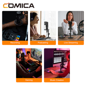 ไมโครโฟนไร้สาย COMICA ADCaster C1 แบบคาร์ดิออยด์ น้ำหนักเบา พกพาสะดวก พร้อมฟังก์ชั่นเปลี่ยนเสียง ชุดซาวด์การ์ด 2.4G สำหรับการถ่ายทอดสด - Product Image 4