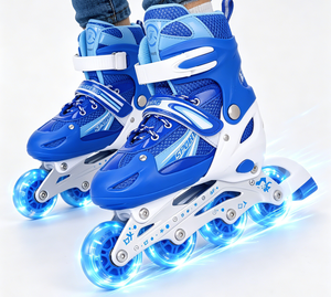 Patins à roulettes LED ajustables à quatre roues pour activités de plein air, chaussures pour débutants, vente en gros d'usine - Product Image 5