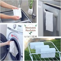 Rouleau géant multi-usage jetable et réutilisable en fibre de bambou absorbante et écologique pour le nettoyage intensif de la cuisine et de la maison