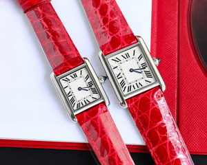 Montre mécanique automatique élégante et tendance avec lunette incrustée de diamants et bracelet en cuir de crocodile bleu profond brillant - Product Image 4