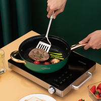 Set Perlengkapan Makan dari Stainless Steel Factory Outlet Healthy Dessini 12 PCS dengan Tutup Kaca Temper Sapphire Blue/Emerald