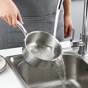 Casseroles à induction, casserole en acier inoxydable triple couche avec couvercle en verre - Product Image 6