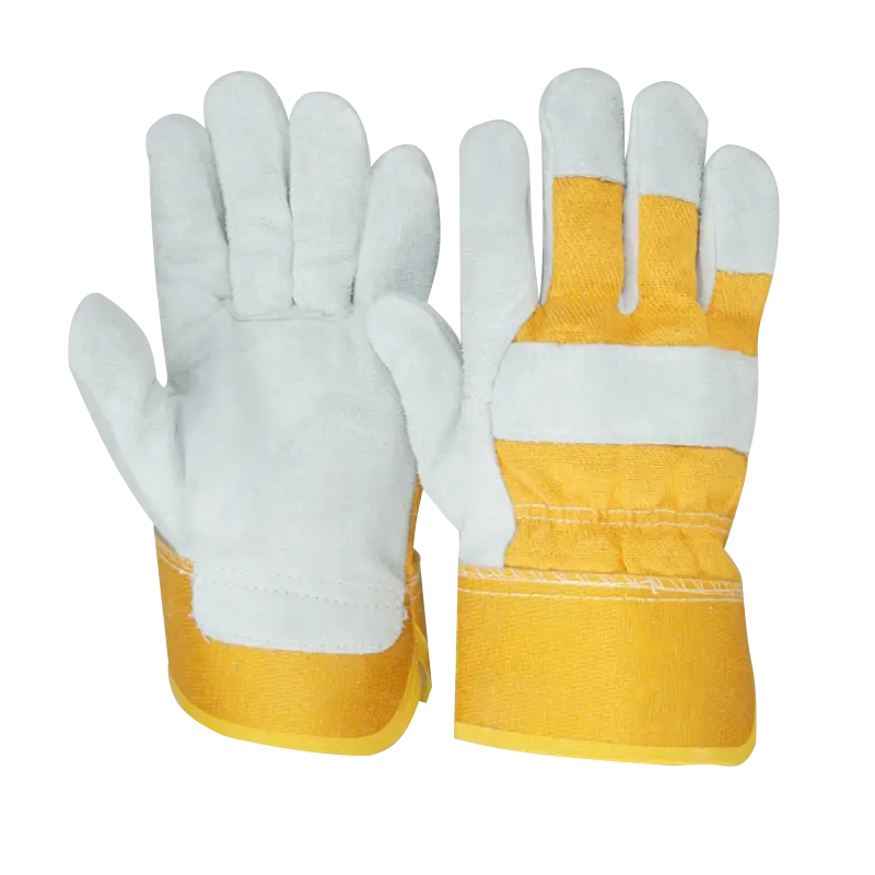 Cow Split Leather Working Gloves Construction Oem Leather Welding Gloves Heat Resistant Cowhide Welding Gloves