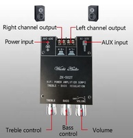 Carte amplificateur de subwoofer ZK-502T TPA3116D2 Bluetooth 5.0, 2.0 canaux, haute puissance audio stéréo 2*50W