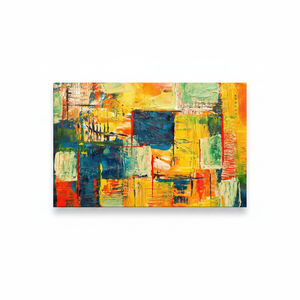 Abstract Canvas Print: Vibrant Red, Navy, Yellow Modern Wall Art,<b>WRAPPED</b> CANVAS - Product Image 2