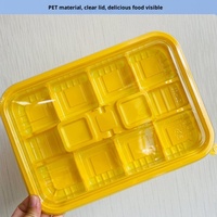 Boîte d'emballage jetable pour pâtisserie, en plastique, à huit compartiments, pour gâteaux aux jaunes d'œufs, desserts, confiseries, emballage pour la pâtisserie