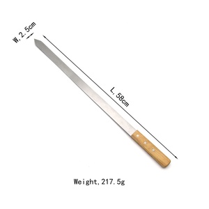 Thép không gỉ thịt nướng xiên với tay cầm bằng gỗ cắm trại thịt nướng phụ kiện - Product Image 6