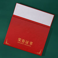Porta Certificados de Cuero de Lujo de una Sola Cara con Cubierta Estampada en Oro Premium, Carpeta de Presentación Profesional Personalizada