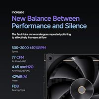 Ventilateurs Ocypus Iota A62 BK haute performance 120 mm FDB PWM, 6 caloducs en cuivre, roulement fluide, 77 CFM, argenté, AM4/AM5, boîtier d'ordinateur