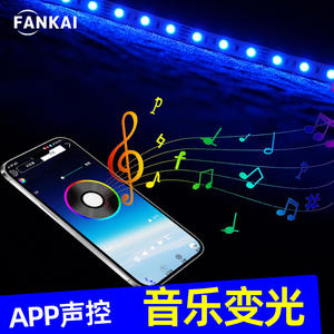 Barres lumineuses LED Fankai RGB 360° « Demon Eyes » transfrontalières en ABS avec application mobile pour le contrôle des phares de voiture - Product Image 2