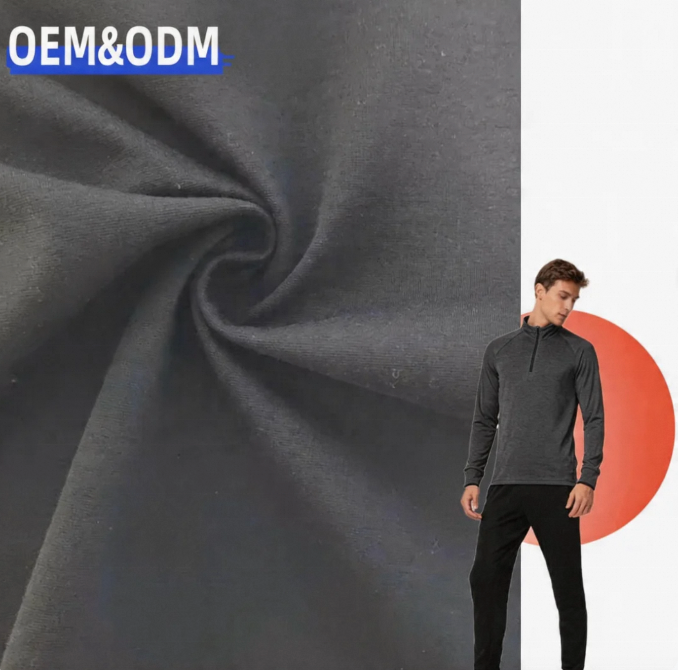 56 Cotton 36 Nylon 8 Spandex Interlock Knitted 320gsm TC Roma Fabric