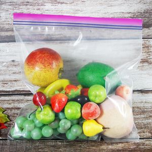 High Quality Recyclable Handled PE Zipper <b>Bags</b> for Fruit Storage Supermarket & Exhibition Use - Product Image 5