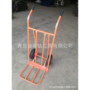 Hand Cart <b>Foldable</b> Steel 2 Wheels Red Industrial Warehouse <b>Trolley</b> HT1894M - Product Image 4