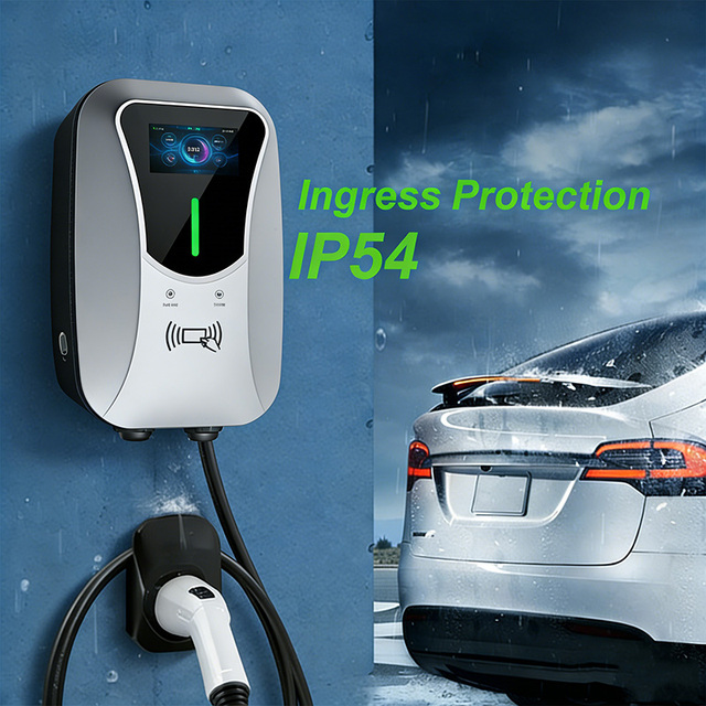 Intelligent 32A 22KW Electric Vehicle Charger with LCD EV Charging for Indoor & Outdoor Use
