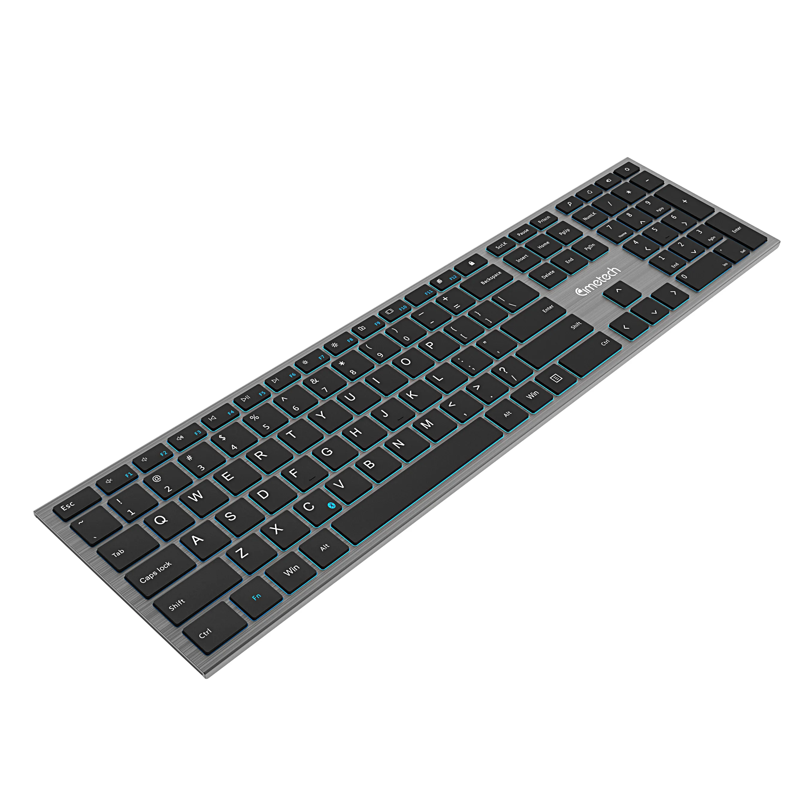 Lowest Price Factory Directly Aluminum Alloy Panel Full Size Rechargeable Bt Wireless Keyboard For Computer Notebook Laptop