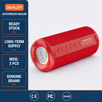 ZEALOT S46 IPX5 Su Geçirmez Kablosuz Hoparlör 10W Stereo 2200mAh RGB Işık TF USB AUX Mikro USB Askılı Açık Hava Kampçılığı Toptan Satış