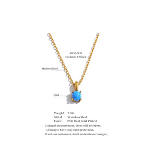 JINYOU 2785 Collana con Catena Sottile in Acciaio Inossidabile Placcato <span class=keywords><strong>Oro</strong></span> con Ciondoli a Sfera Multicolore, Gioielli di Moda all'Ingrosso - Product Image 6