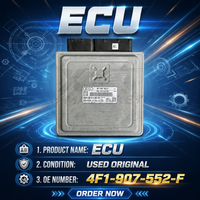 Unité de commande moteur (ECU) d'origine usagée 4F1907552F 5WP45346 pour Audi A6 C6, module informatique moteur, pièces de rechange automobiles