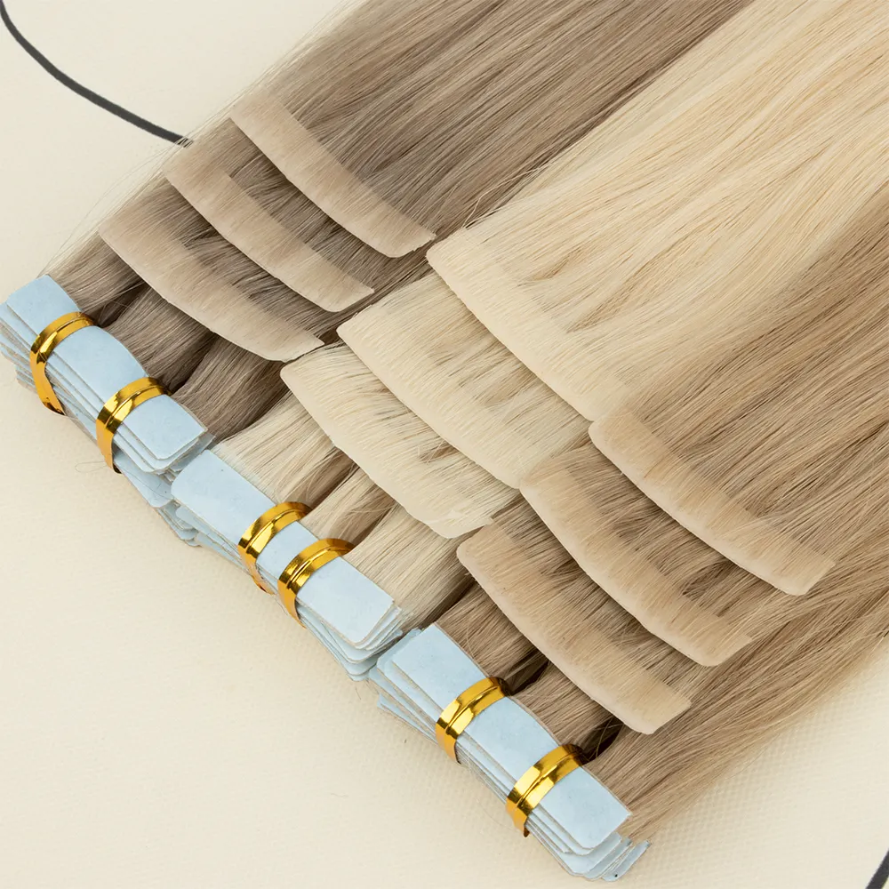 Raw Chinese Hair Double Drawn Virgin Injection Tape Human Hair Seamless Invisible Tape In Extensions