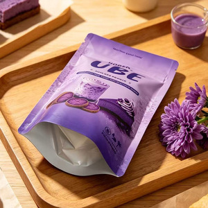 Custom Printed food Grade Pouch Purple Stand Up Zipper Foil <b>Bags</b> For Ube Powder Packaging - Product Image 3