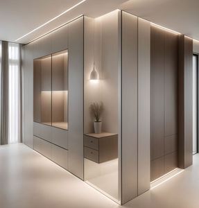 Ensembles de meubles de salon avec décoration en bois, style moderne minimaliste, personnalisation complète de la maison, armoires sur mesure pour villa - Product Image 2