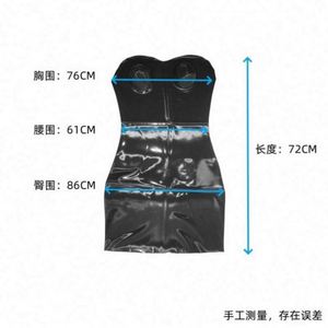 Modello di una volta abbigliamento in lattice Sexy in lattice <span class=keywords><strong>nero</strong></span> <span class=keywords><strong>Top</strong></span> Dress in lattice gonna attillata abbigliamento Sexy <span class=keywords><strong>Lingerie</strong></span> all'ingrosso - Product Image 4