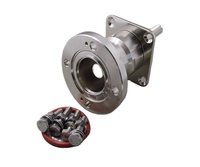 Connecteur coaxial RF 1-5/8" mâle-femelle EIA à montage sur panneau carré 70 mm avec broche M12 étendue
