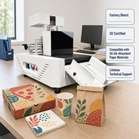 Imprimante jet d'encre YMCK SCX nouvelle génération pour bureau, format A3/A4, impression en une seule passe pour gobelets en papier, serviettes, sous-verres, manchons pour gobelets à café, boîtes à pizza