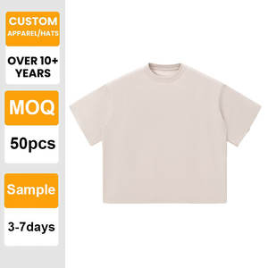 Camiseta de Alta Calidad con Logotipo Personalizado, Lisa, Hombros Caídos, Gruesa, 100% Algodón, Impresión al por Mayor, Bordado para Hombre - Product Image 1