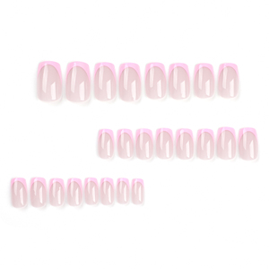 Faux Ongles Roses Carrés « Hot Selling » de Designer Français – Fabrication Professionnelle Économique – Faux Ongles à Presser en ABS - Product Image 2