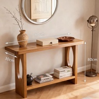 Console d'entrée en bois massif, style simple et moderne, pour la maison
