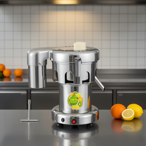 Extracteur de jus centrifuge professionnel robuste 370W en acier inoxydable avec trou d'alimentation de 60 mm, prise EU - Product Image 2