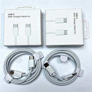 1M 60W Braided Type‑C to Type‑C Fast Charging <b>Cable</b> High Speed <b>USB</b>‑C to <b>USB</b>‑C Universal Charging Cord for iPhone 15 16 17 Mobile - Product Image 1