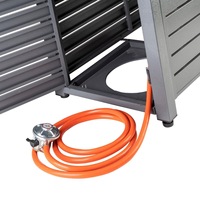 Long Style Promotion vente en gros gaz naturel rectangle jardin barbecue foyer table d'extérieur
