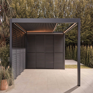 Pérgola <span class=keywords><strong>de</strong></span> Jardín <span class=keywords><strong>de</strong></span> Aleación <span class=keywords><strong>de</strong></span> <span class=keywords><strong>Aluminio</strong></span> con Toldo Impermeable y Acabado con Pintura Horneada <span class=keywords><strong>para</strong></span> Plantas Trepadoras, Pabellón <span class=keywords><strong>de</strong></span> Ocio <span class=keywords><strong>para</strong></span> Jardín - Product Image 5