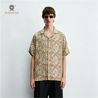 Chemise pour homme Nature Line, 70% polyester, camel, blanc, style cubain, pour l'été, la plage et les vacances