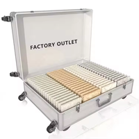 Offre Spéciale aluminium marbre échantillon présentoir tuile pierre quartz valise carton porte-échantillon acrylique échantillon cas avec roues