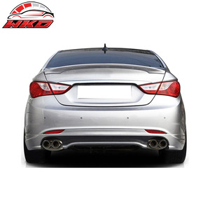 Fits For Hyundai Sonata 11-14 Rear Bumper Lip <b>Diffuser</b> IX Style Apron PU Valance <b>Cap</b> High Quality Exterior Accessory - Product Image 2