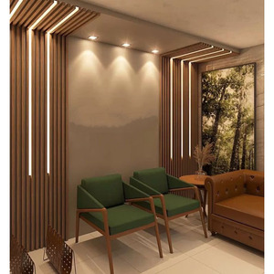 Panneau acoustique personnalisé en placage <span class=keywords><strong>de</strong></span> bois à haute absorption sonore, moderne et élégant, pour l'insonorisation - Product Image 2