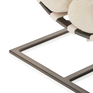 Chaise La Croix en bouclette ivoire, design d'inspiration parisienne, nouvelle collection, pour salon, Sassanid OEM - Product Image 5