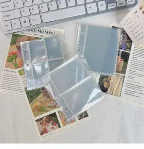 A8 Mini 1 cep ticaret oyun kartı kollu fotoğraf albümleri şeffaf iç sayfaları ekler