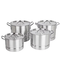 Ensemble de casseroles en aluminium réglables de 8 à 150 L, personnalisées en usine, pour cuisinière à gaz, casseroles à soupe